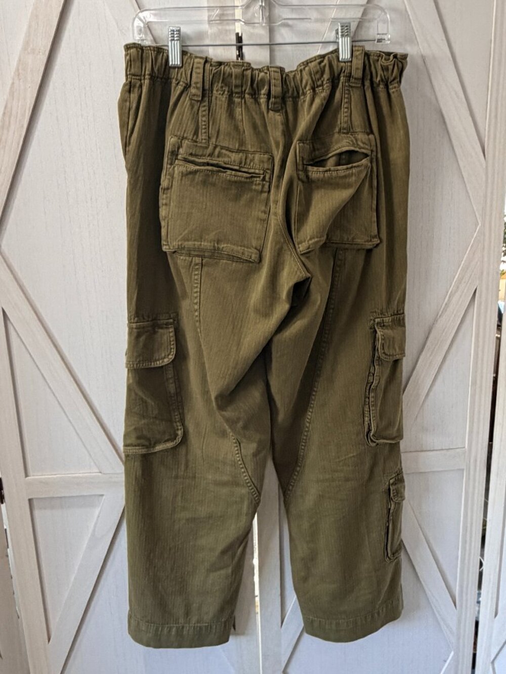 Free People Tahiti Cargo Pants in Olive Green Size Small - Picture 5 of 10